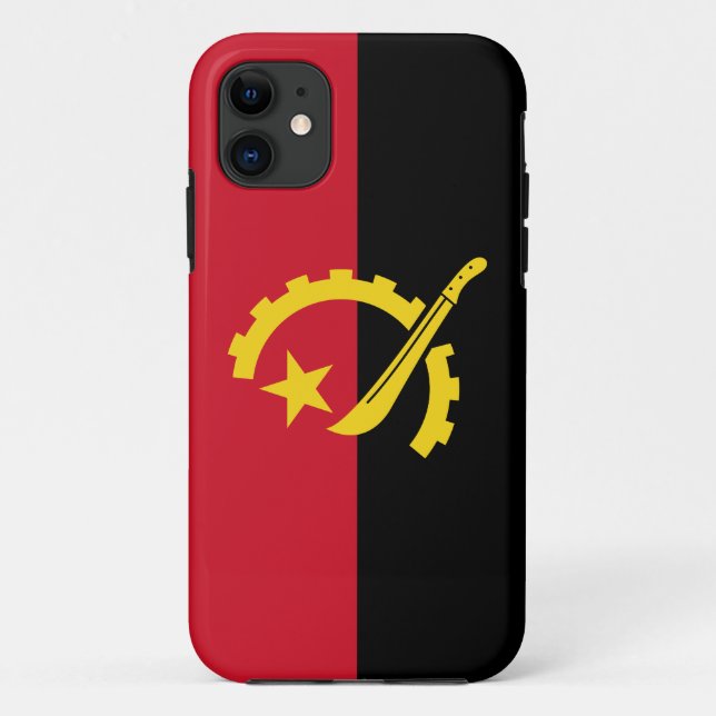Capa Para iPhone 11 Bandeira Angolana Patriótica (Verso)