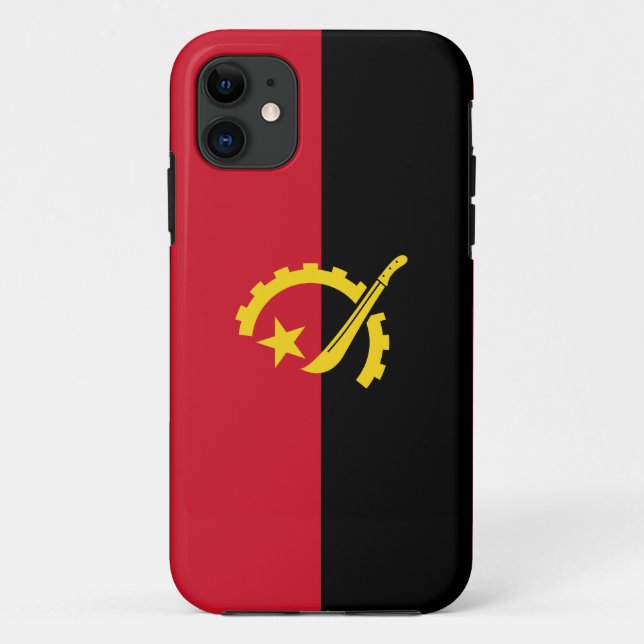 Capa Para iPhone 11 Bandeira Angolana Patriótica (Verso)