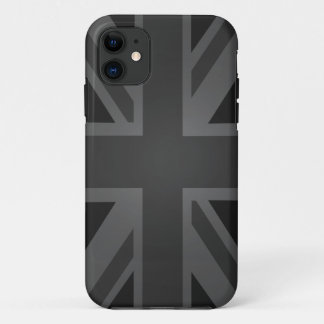 Capa Para iPhone 11 Bandeira britânica (Union Jack) no preto