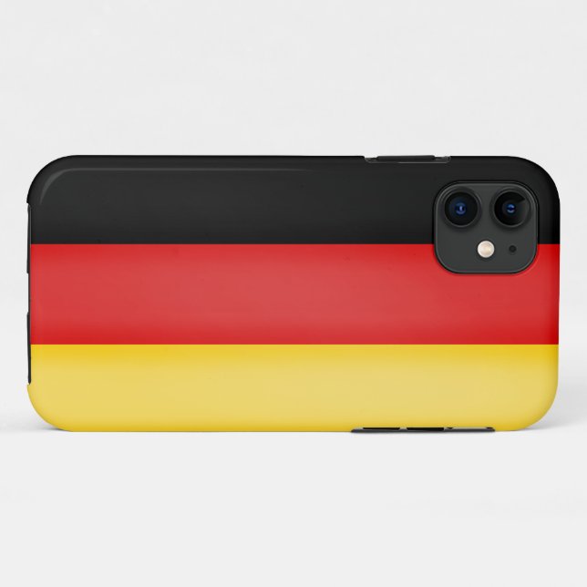 Capa Para iPhone 11 Bandeira da Alemanha - Raiz Schwarz - Cores Patrió (Verso (horizontal))