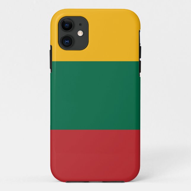 Capa Para iPhone 11 Bandeira da Lituânia (Verso)