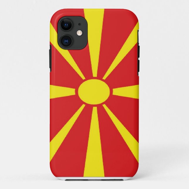 Capa Para iPhone 11 Bandeira da Macedônia (Verso)