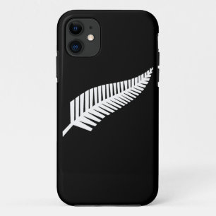 Capa Para iPhone 11 Bandeira da samambaia de prata de Nova Zelândia
