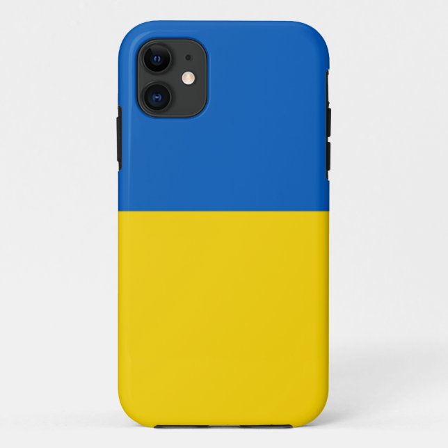 Capa Para iPhone 11 Bandeira da Ucrânia (Verso)