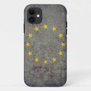 Capa Para iPhone 11 Bandeira da UE - Grunge