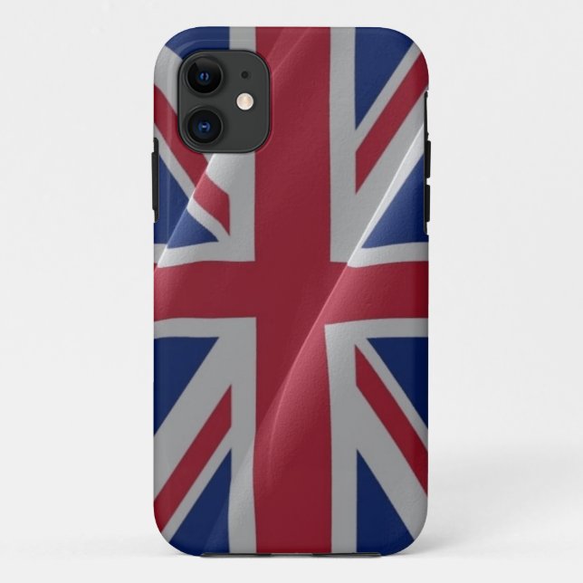 Capa Para iPhone 11 Bandeira de acenar britânica - (Verso)