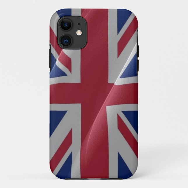 Capa Para iPhone 11 Bandeira de acenar britânica - (Verso)