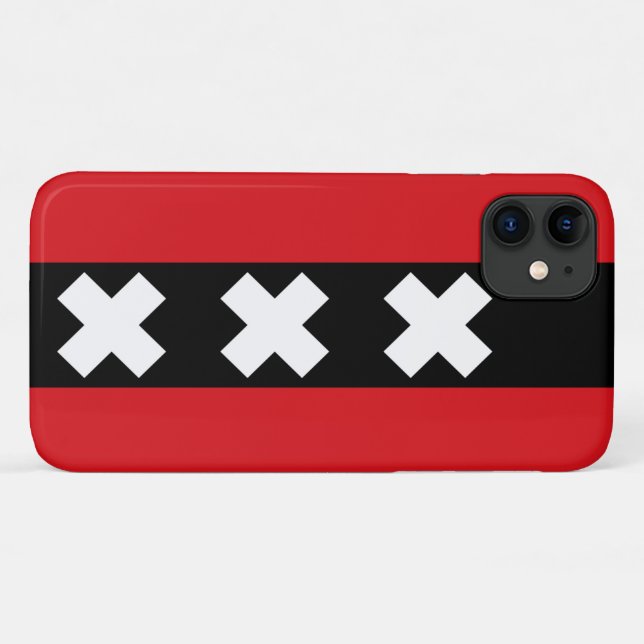 Capa Para iPhone 11 Bandeira de Amsterdã (Verso (horizontal))