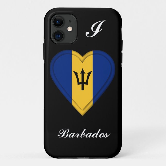 Capa Para iPhone 11 Bandeira de Barbados (Verso)