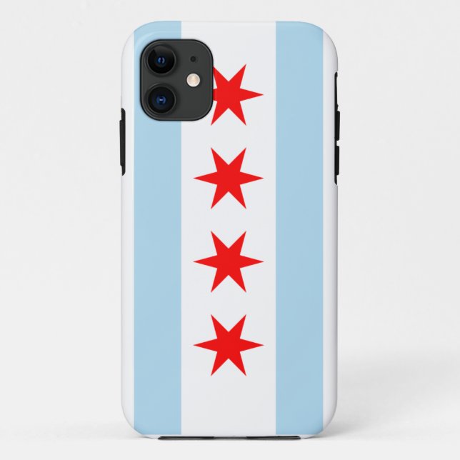 Capa Para iPhone 11 Bandeira de Chicago (Verso)