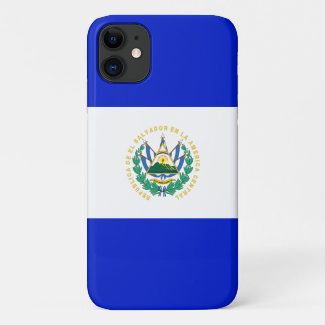Capa Para iPhone 11 Bandeira de El Salvador (Verso)