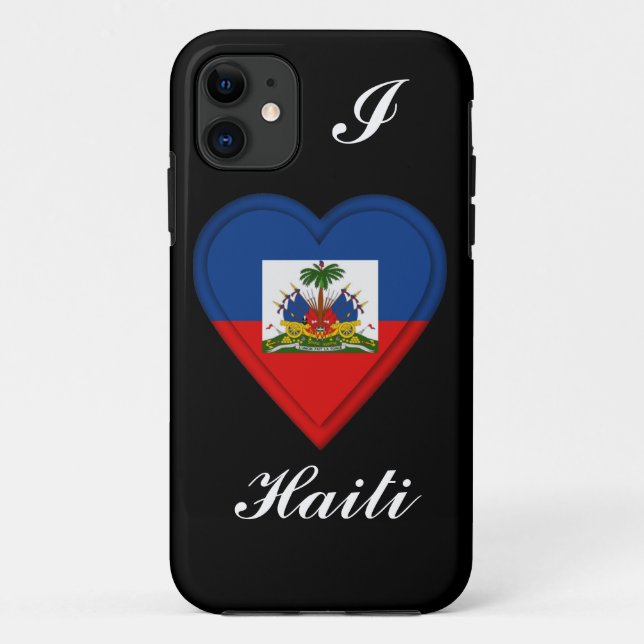 Capa Para iPhone 11 Bandeira de Haiti (Verso)