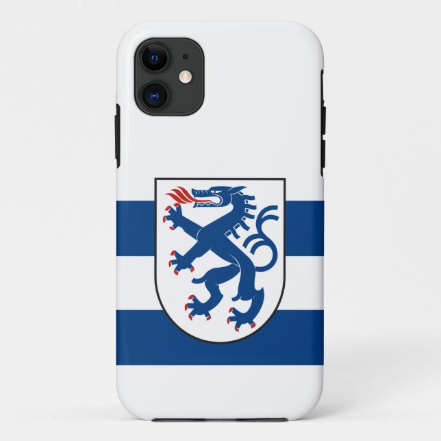 Capa Para iPhone 11 Bandeira de Ingolstadt, Baviera - ALEMANHA (Verso)