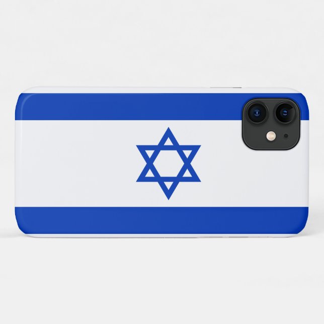 Capa Para iPhone 11 Bandeira de Israel (Verso (horizontal))