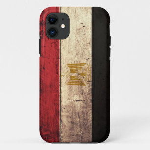 Capa Para iPhone 11 Bandeira de madeira velha de Egipto