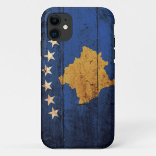 Capa Para iPhone 11 Bandeira de madeira velha de Kosovo