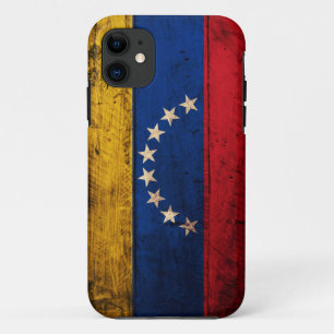 Capa Para iPhone 11 Bandeira de madeira velha de Venezuela