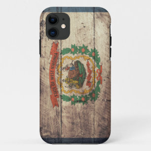 Capa Para iPhone 11 Bandeira de madeira velha de West Virginia