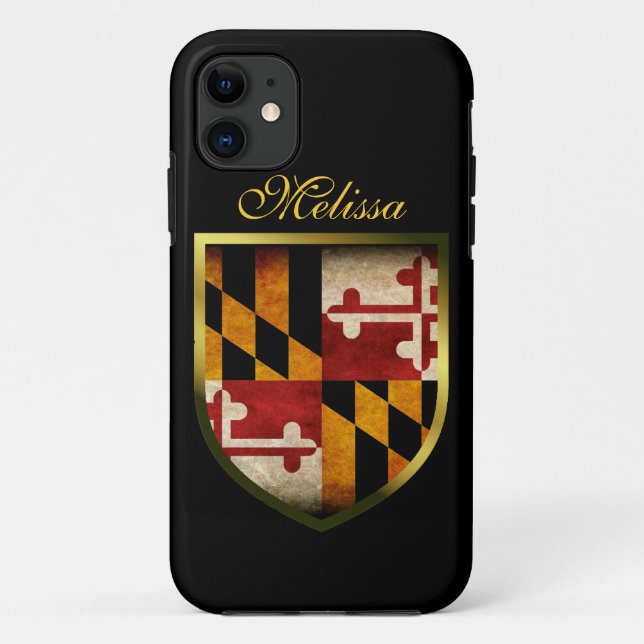 Capa Para iPhone 11 Bandeira de Maryland (Verso)