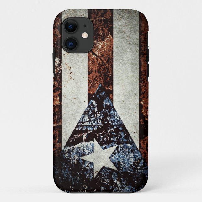 Capa Para iPhone 11 Bandeira de Puerto Rico (Verso)