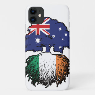 Capa Para iPhone 11 Bandeira de Raízes da Árvore da Austrália Irlandes