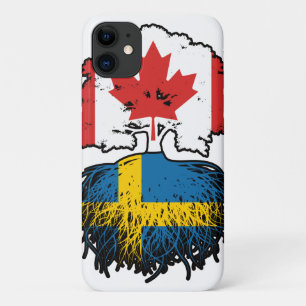 Capa Para iPhone 11 Bandeira de Raízes da Árvore do Canadá suecia