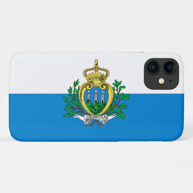 Capa Para iPhone 11 Bandeira de São Marino (Verso (horizontal))