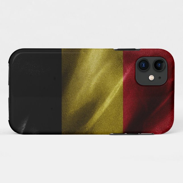 Capa Para iPhone 11 Bandeira de seda da Bélgica (Verso (horizontal))