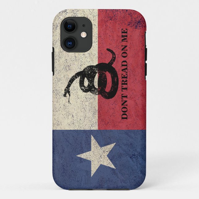Capa Para iPhone 11 Bandeira de Texas e de Gadsden (Verso)