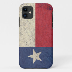 Capa Para iPhone 11 Bandeira de Texas envelhecida