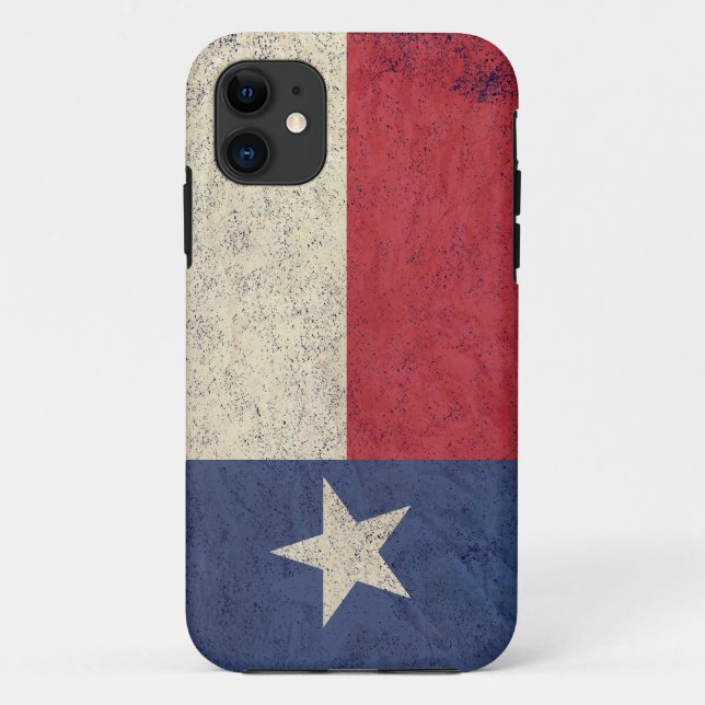 Capa Para iPhone 11 Bandeira de Texas envelhecida (Verso)