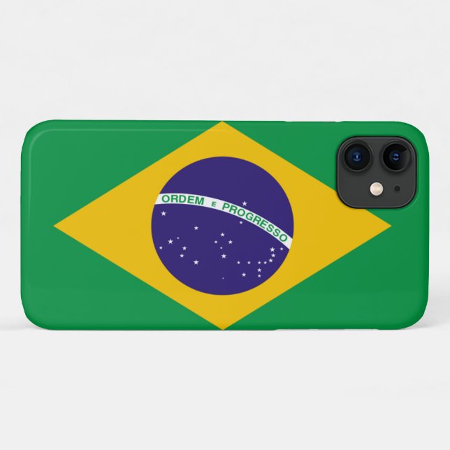 Capa Para iPhone 11 Bandeira do Brasil (Verso (horizontal))