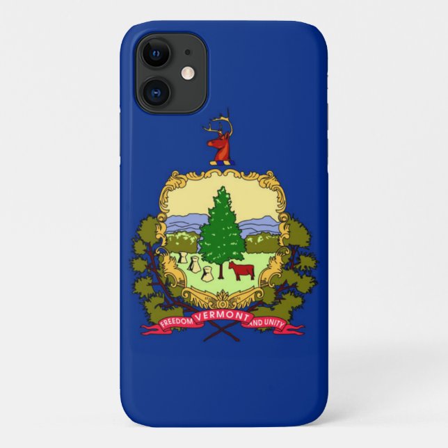 Capa Para iPhone 11 bandeira do Estado de Vermont (Verso)
