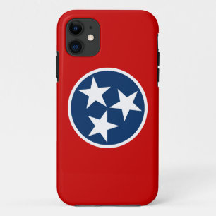 Capa Para iPhone 11 Bandeira do Estado do Tennessee Azul Estrelas Bran