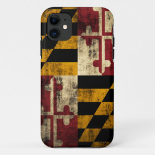 Capa Para iPhone 11 Bandeira do Grunge do vintage de Maryland
