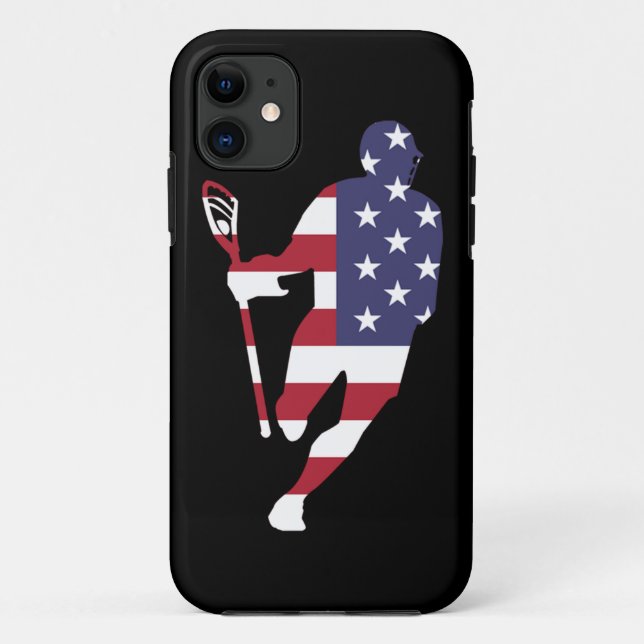 Capa Para iPhone 11 Bandeira do Lacrosse IRH E.U. (Verso)
