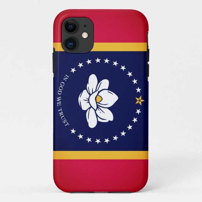 Capa Para iPhone 11 Bandeira do Mississippi (2020) (Verso)