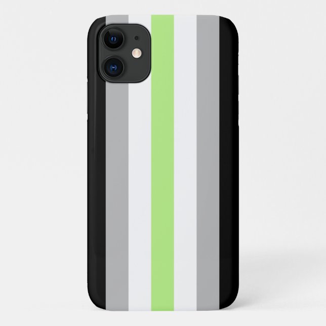 Capa Para iPhone 11 Bandeira do Orgulho Agênero (Verso)