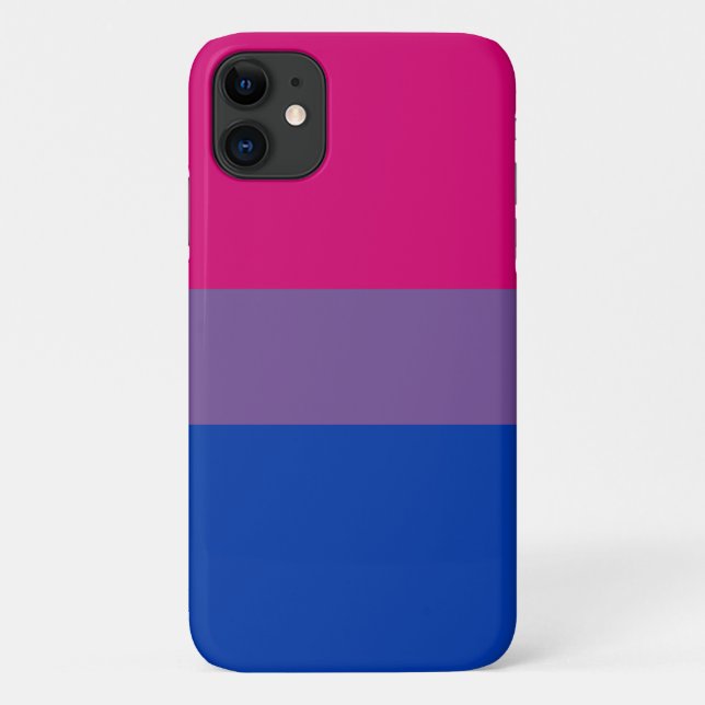 Capa Para iPhone 11 Bandeira do Orgulho Bissexual (Verso)