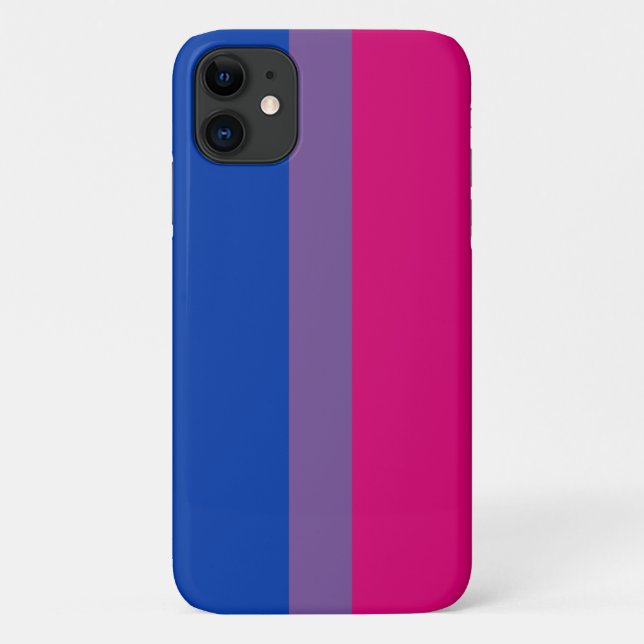 Capa Para iPhone 11 Bandeira do Orgulho Bissexual (Verso)