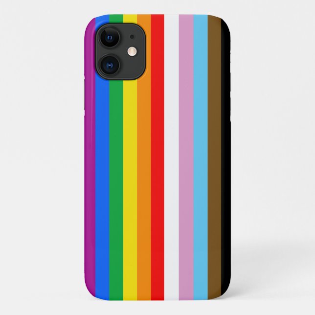 CAPA PARA iPhone 11 BANDEIRA DO ORGULHO INCLUSIVA LGBTQ+ (Verso)