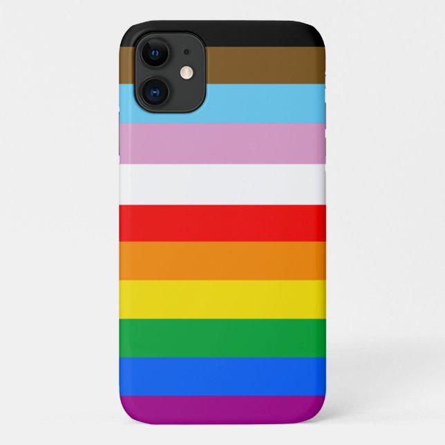 CAPA PARA iPhone 11 BANDEIRA DO ORGULHO INCLUSIVA LGBTQ+ (Verso)