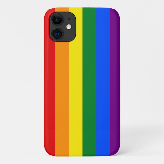 Capa Para iPhone 11 Bandeira do orgulho LGBT (Verso)