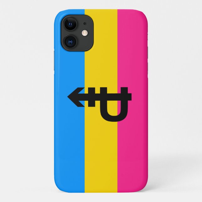 Capa Para iPhone 11 Bandeira do Orgulho Pansexual (Verso)