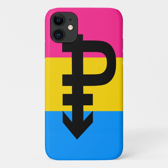 Capa Para iPhone 11 Bandeira do Orgulho Pansexual (Verso)