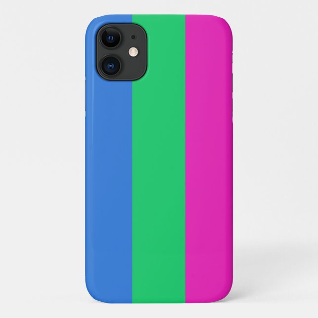 Capa Para iPhone 11 Bandeira do Orgulho Polissexual (Verso)