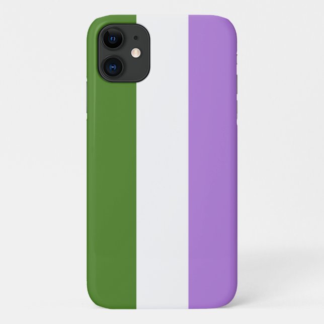 Capa Para iPhone 11 Bandeira do Orgulho Queer (Verso)