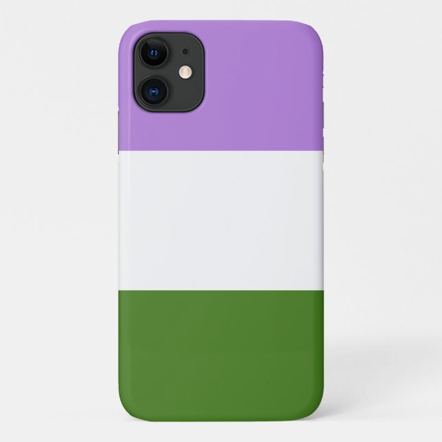 Capa Para iPhone 11 Bandeira do Orgulho Queer (Verso)