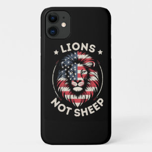 CAPA PARA iPhone 11 BANDEIRA DOS EUA , LEÕES NÃO CARNEIROS
