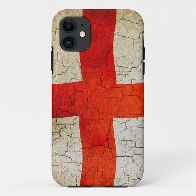 Capa Para iPhone 11 Bandeira Grunge England (Verso)
